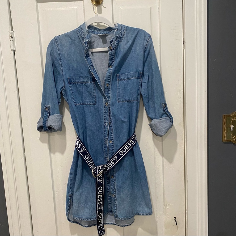 Guess Denim shirt dress with belt